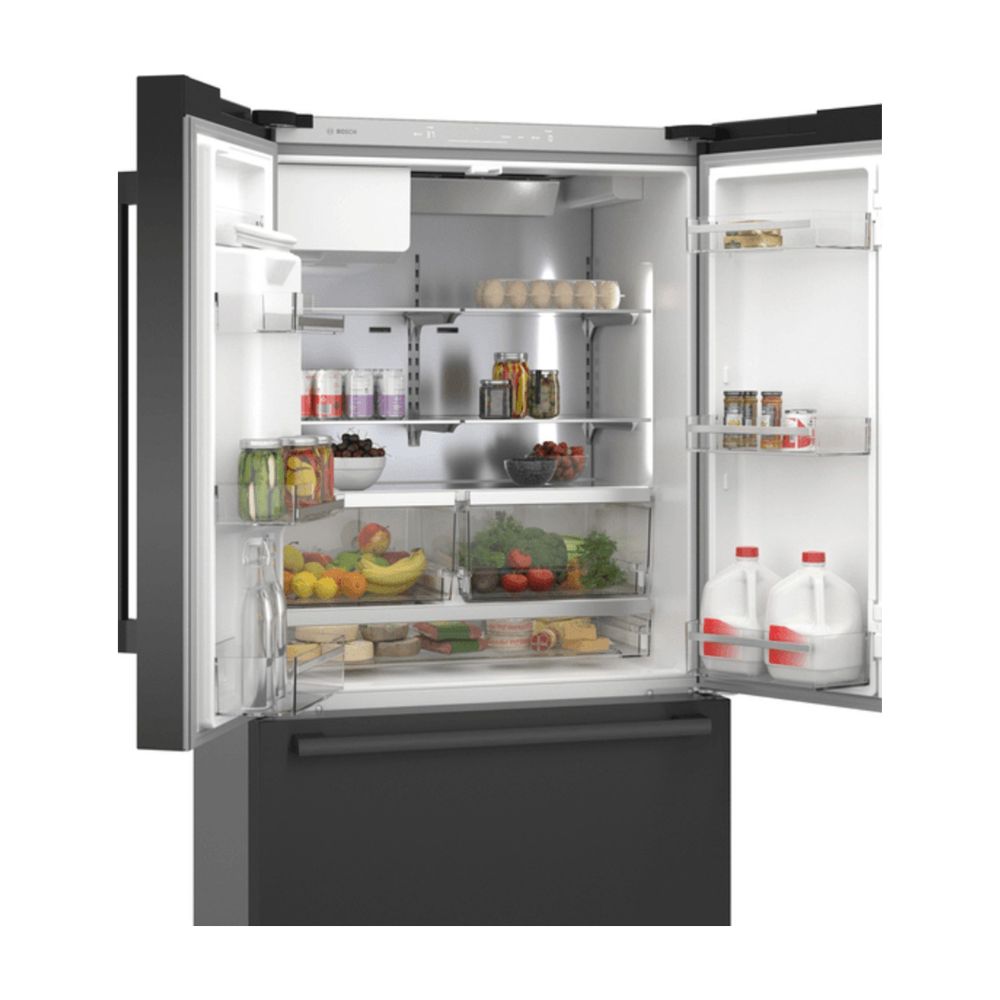 B36CD50SNB - Bosch 500 Series 21 cu. ft. French Door Refrigerator with VitaFreshPro™, Internal Water Dispenser, Ice Maker, LED Lighting (Black Stainless Steel)