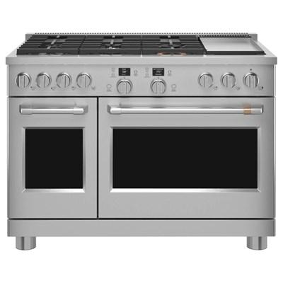 C2Y486P2TS1 Café 48" Stainless Steel Freestanding Dual Fuel Range
