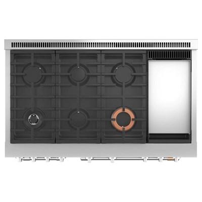C2Y486P2TS1 Café 48" Stainless Steel Freestanding Dual Fuel Range