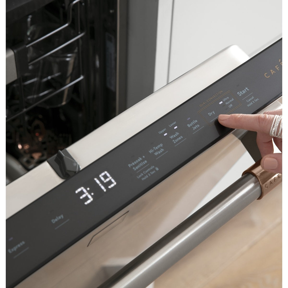 CDT875P2NS1 — Café 24″ Built-In Smart Dishwasher with 16 Place Settings, Steam + Sanitize, Ultra-Wash & Dual-Convection Ultra-Dry (Stainless Steel)