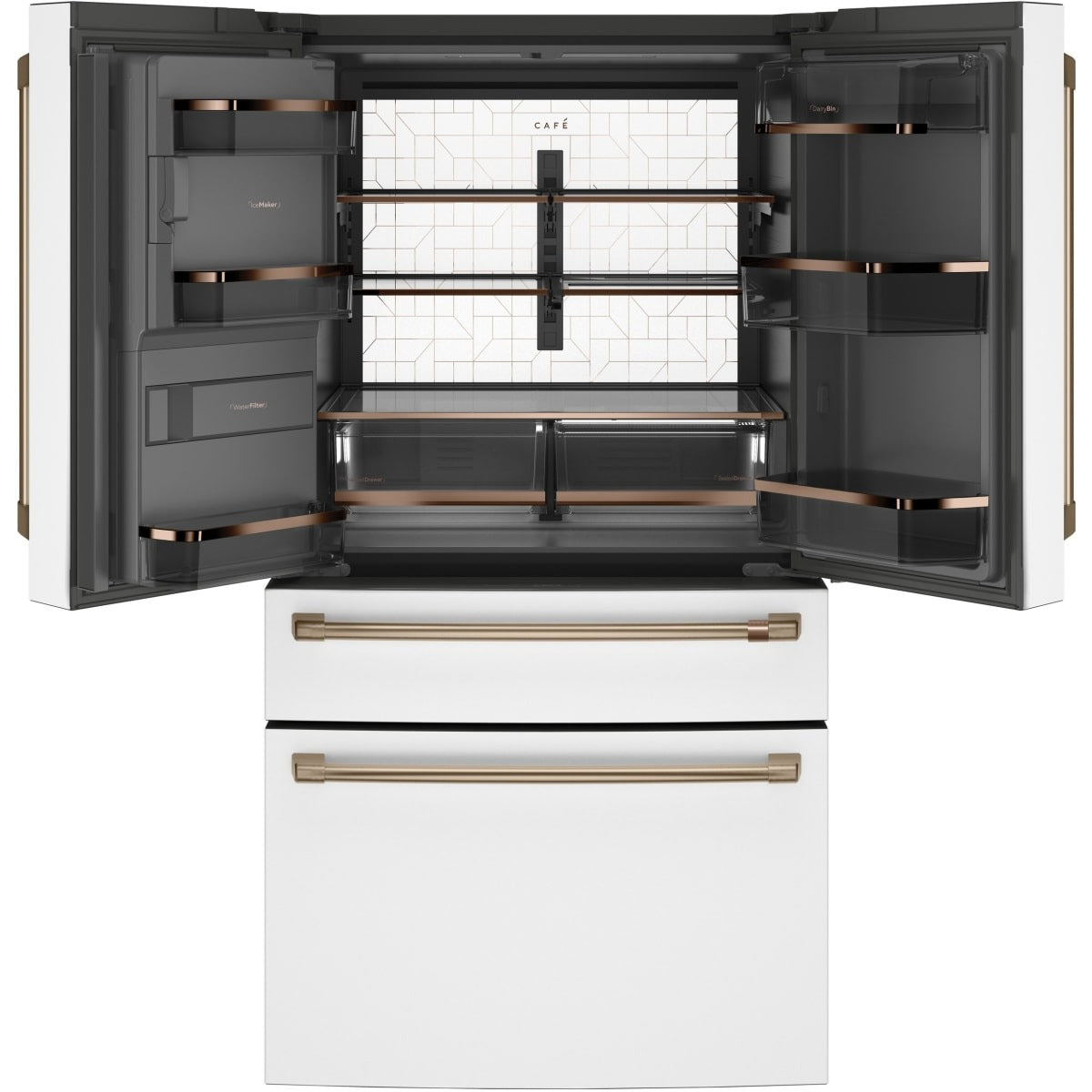CVE28DP4NW2 Café 27.8 cu. ft. Smart 4-Door French Door Refrigerator with Convertible Drawer and Wi-Fi Connect