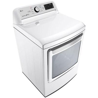DLE7300WE LG 7.3 cu. ft. Ultra Large Capacity Smart Electric Dryer with Sensor Dry in White