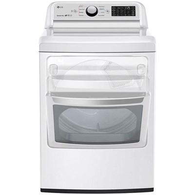 DLE7300WE LG 7.3 cu. ft. Ultra Large Capacity Smart Electric Dryer with Sensor Dry in White