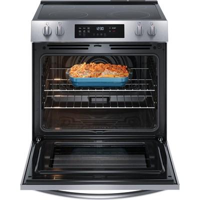 FCFE3083AS Frigidaire 30" Front Control Electric Range with 5 Elements and Convection Oven in Stainless Steel