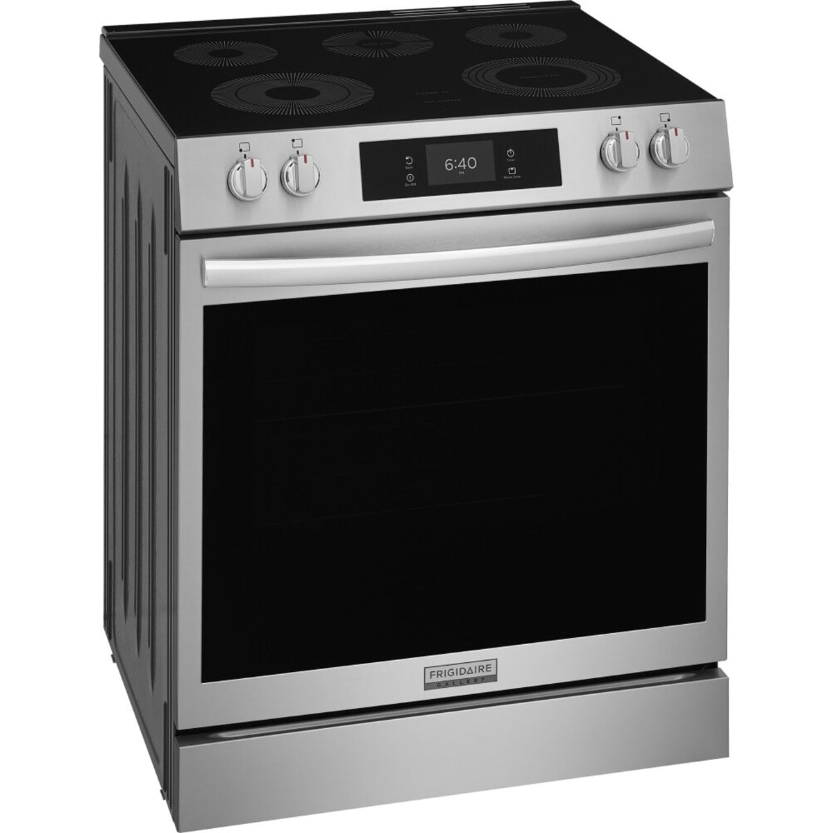 GCFE3070BF Frigidaire Gallery 30" Electric Range with 6.2 cu. ft. Oven Capacity, Stone-Baked Pizza Mode, Air Fry, Steam Bake, Steam Roast, and Smudge-Proof Stainless Steel Finish