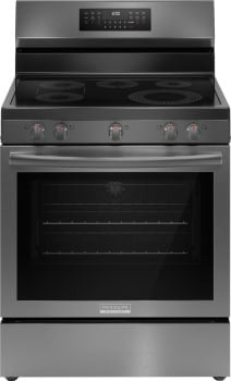 GCRE3060BD Frigidaire Gallery® 30" Smudge-Proof® Black Stainless Steel Freestanding Electric Range