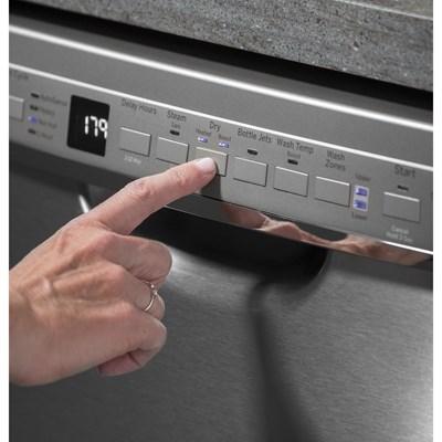 GDF630PSMSS GE® 24" Front Control Stainless Steel Dishwasher with Plastic Interior, Sanitize Cycle & Dry Boost