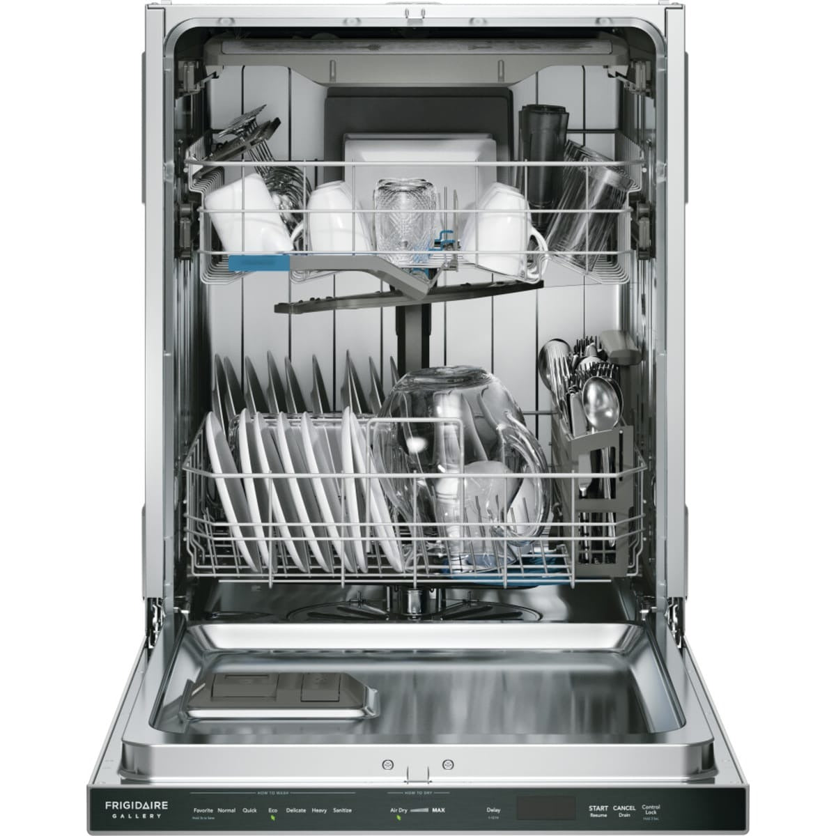 GDSP4715AF 24 in Built‑In Dishwasher with CleanBoost™, MaxBoost™ Dry, OrbitClean®, Sanitize Cycle, Adjustable Racks & 14‑Place‑Setting Capacity – Smudge‑Proof Stainless Steel