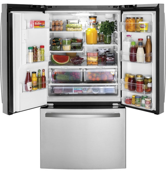GFE26JYMFS GE® 36 in. 25.6 Cu. Ft. Fingerprint Resistant Stainless Steel French Door Refrigerator