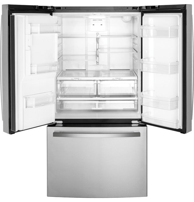 GFE26JYMFS GE® 36 in. 25.6 Cu. Ft. Fingerprint Resistant Stainless Steel French Door Refrigerator