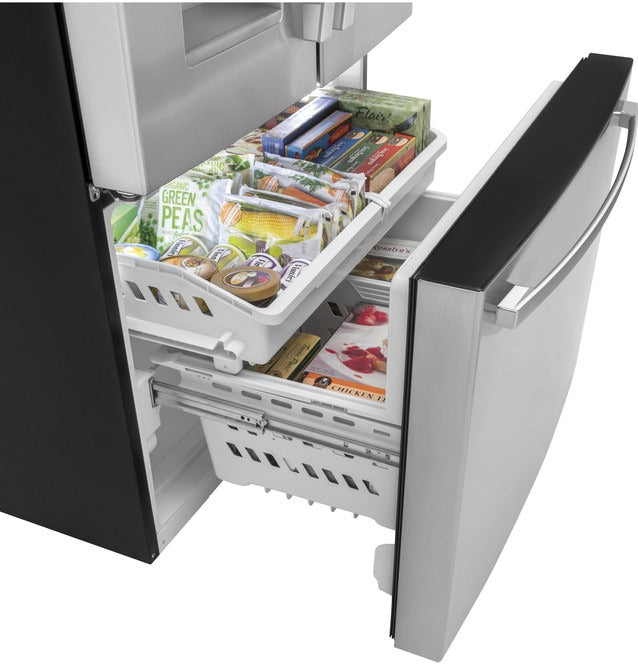 GFE26JYMFS GE® 36 in. 25.6 Cu. Ft. Fingerprint Resistant Stainless Steel French Door Refrigerator