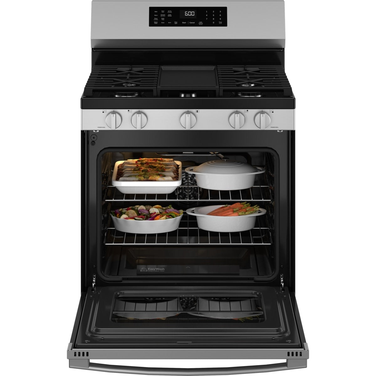 GGF600AVSS GE 30-inch Freestanding Gas Range with True Convection and No Preheat Air Fry - Stainless Steel