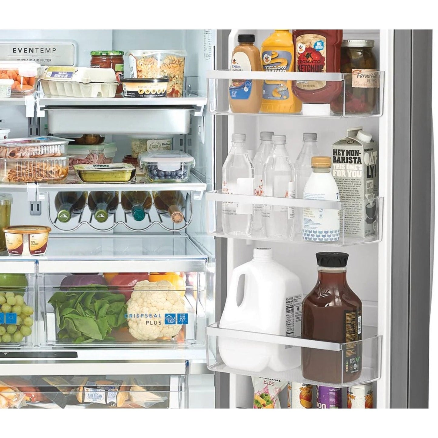 GRFS287DAF Frigidaire Gallery 28 cu. ft. Standard-Depth French-Door Refrigerator with EvenTemp™ Cooling, Dual Ice Maker, ReadyStore™ Beverage Rack, Slide-Under Shelving (Stainless Steel)