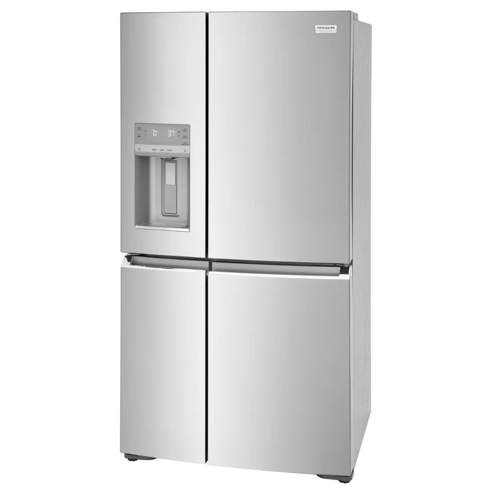 36 Inch Counter-Depth 4 Door French Door Refrigerator with 21.5 Cu. Ft. Capacity, Spill-Proof Glass Shelves, CrispSeal® Crispers with Auto Humidity, Ice Maker, Exterior Ice and Water Dispenser, Smudge-Proof Stainless Steel, ENERGY STAR Certified
