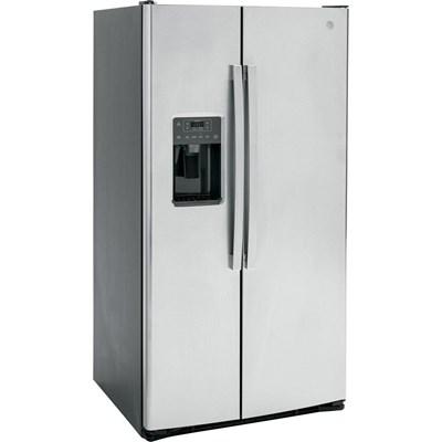 GSS25GYPFS GE® 36 in. 25.3 Cu. Ft. Fingerprint Resistant Stainless Steel Side by Side Refrigerator