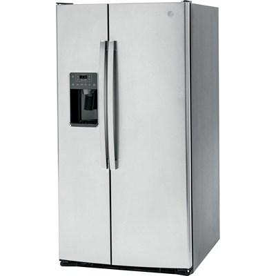GSS25GYPFS GE® 36 in. 25.3 Cu. Ft. Fingerprint Resistant Stainless Steel Side by Side Refrigerator