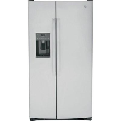 GSS25GYPFS GE® 36 in. 25.3 Cu. Ft. Fingerprint Resistant Stainless Steel Side by Side Refrigerator