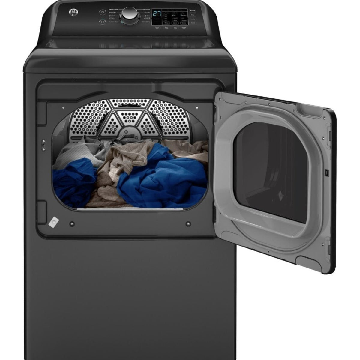 GTD58EBPVDG GE 7.4 cu. ft. Electric Dryer with Sensor Dry and Sanitize Cycle – Diamond Gray