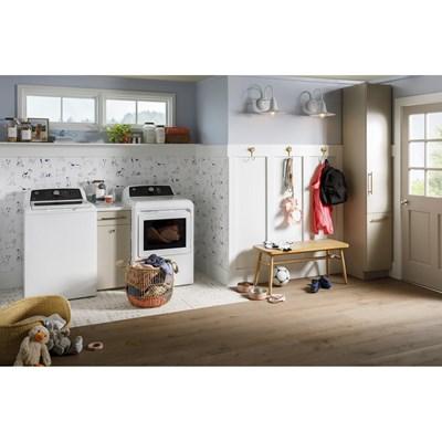 GTD58EBSVWS GE® 7.4 Cu. Ft. White Front Load Electric Dryer