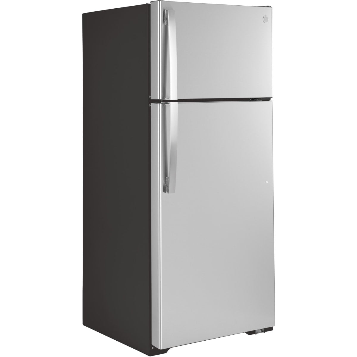 GTS18HYNRFS GE 17.5 cu. ft. Top Freezer Refrigerator with FlexSpace™ Shelving – Fingerprint Resistant Stainless