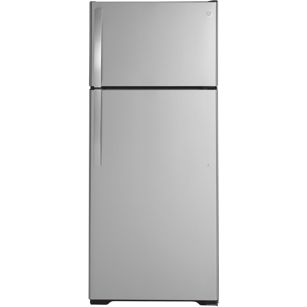 GTS18HYNRFS GE 17.5 cu. ft. Top Freezer Refrigerator with FlexSpace™ Shelving – Fingerprint Resistant Stainless