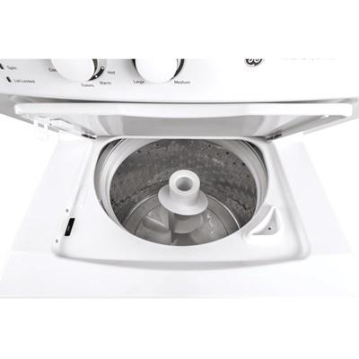 GUD24ESSMWW GE® Unitized Spacemaker® 2.3 Cu. Ft. Washer, 4.4 Cu. Ft. Dryer White On White Stack Laundry