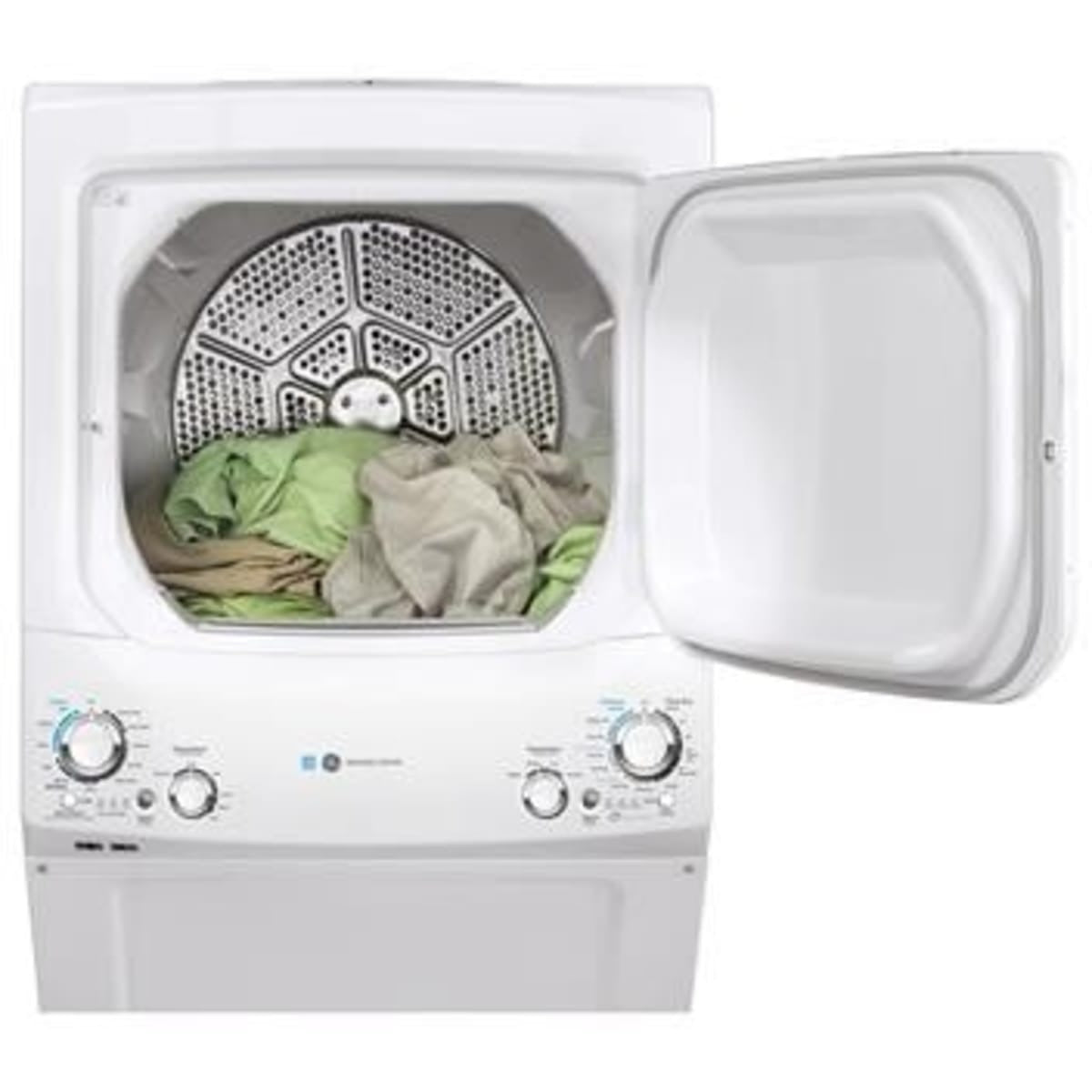GUD27EESNWW GE Unitized Spacemaker® 3.8 cu. ft. Washer and 5.9 cu. ft. Electric Dryer Laundry Center