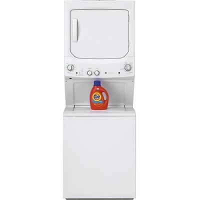 GUD27ESSMWW GE® Unitized Spacemaker® 3.8 Cu. Ft. Washer, 5.9 Cu. Ft. White On White Electric Dryer