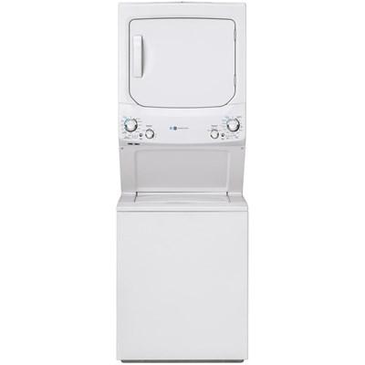 GUD27GESNWW GE® Unitized Spacemaker® 3.9 Cu. Ft. Washer, 5.9 Cu. Ft. Dryer White Stack Laundry