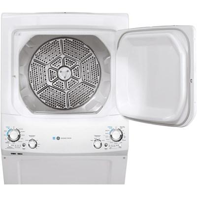 GUD27GESNWW GE® Unitized Spacemaker® 3.9 Cu. Ft. Washer, 5.9 Cu. Ft. Dryer White Stack Laundry