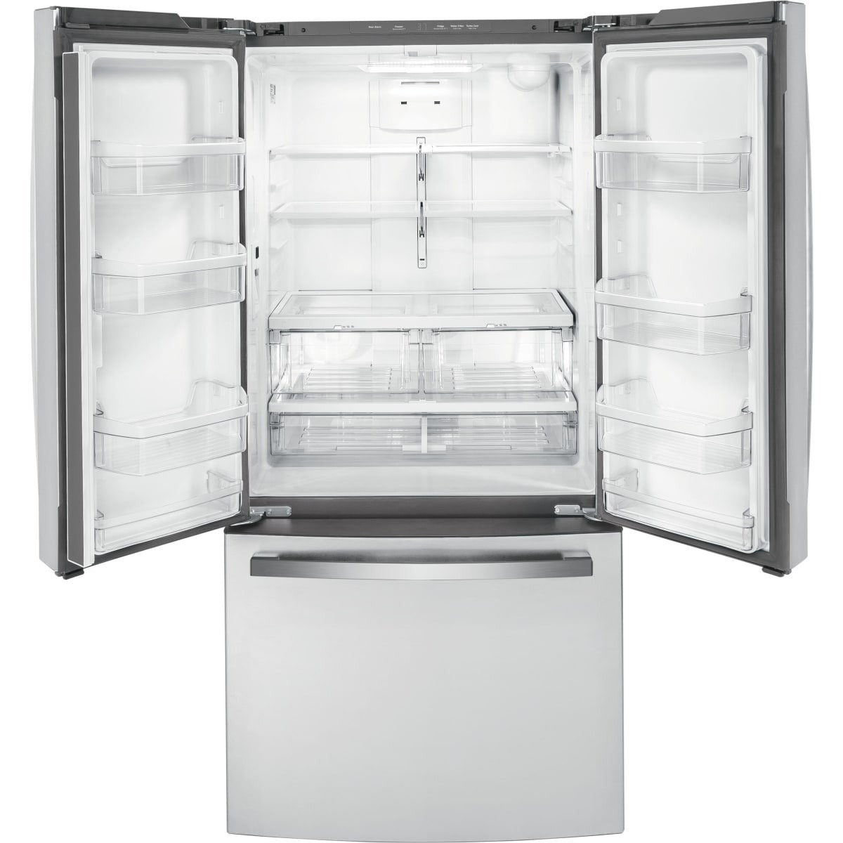 GWE19JYLFS GE 18.6 cu. ft. Counter-Depth French Door Refrigerator with Icemaker – Fingerprint Resistant Stainless