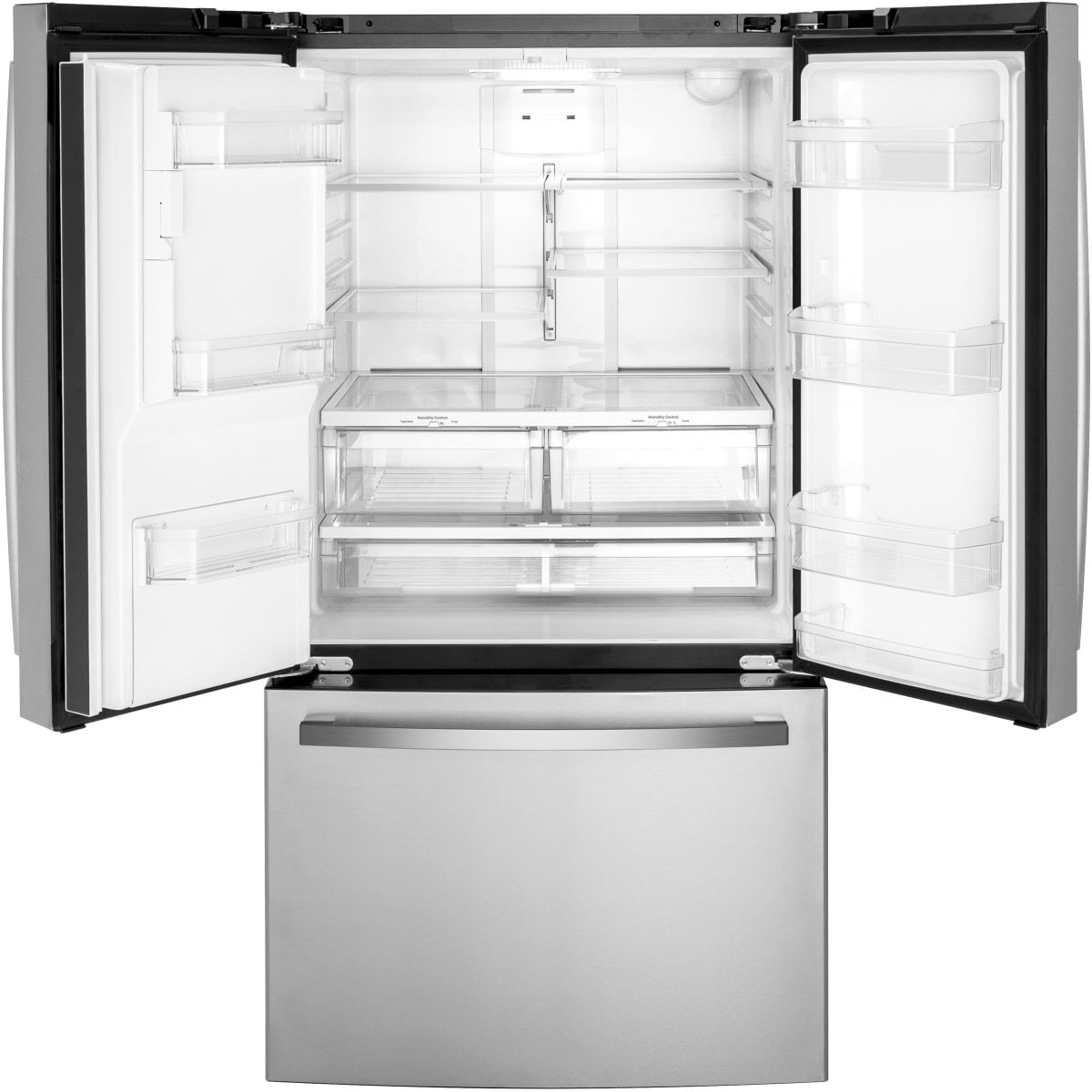 GYE21JYMFS GE 21.9 cu. ft. Counter-Depth French Door Refrigerator with TwinChill™ and External Dispenser