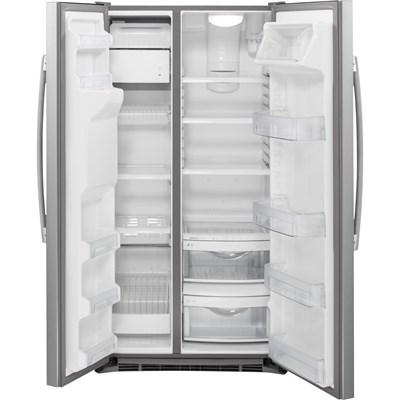 GZS22DSJSS GE® 36 in. 21.9 Cu. Ft. Stainless Steel Counter Depth Side By Side Refrigerator
