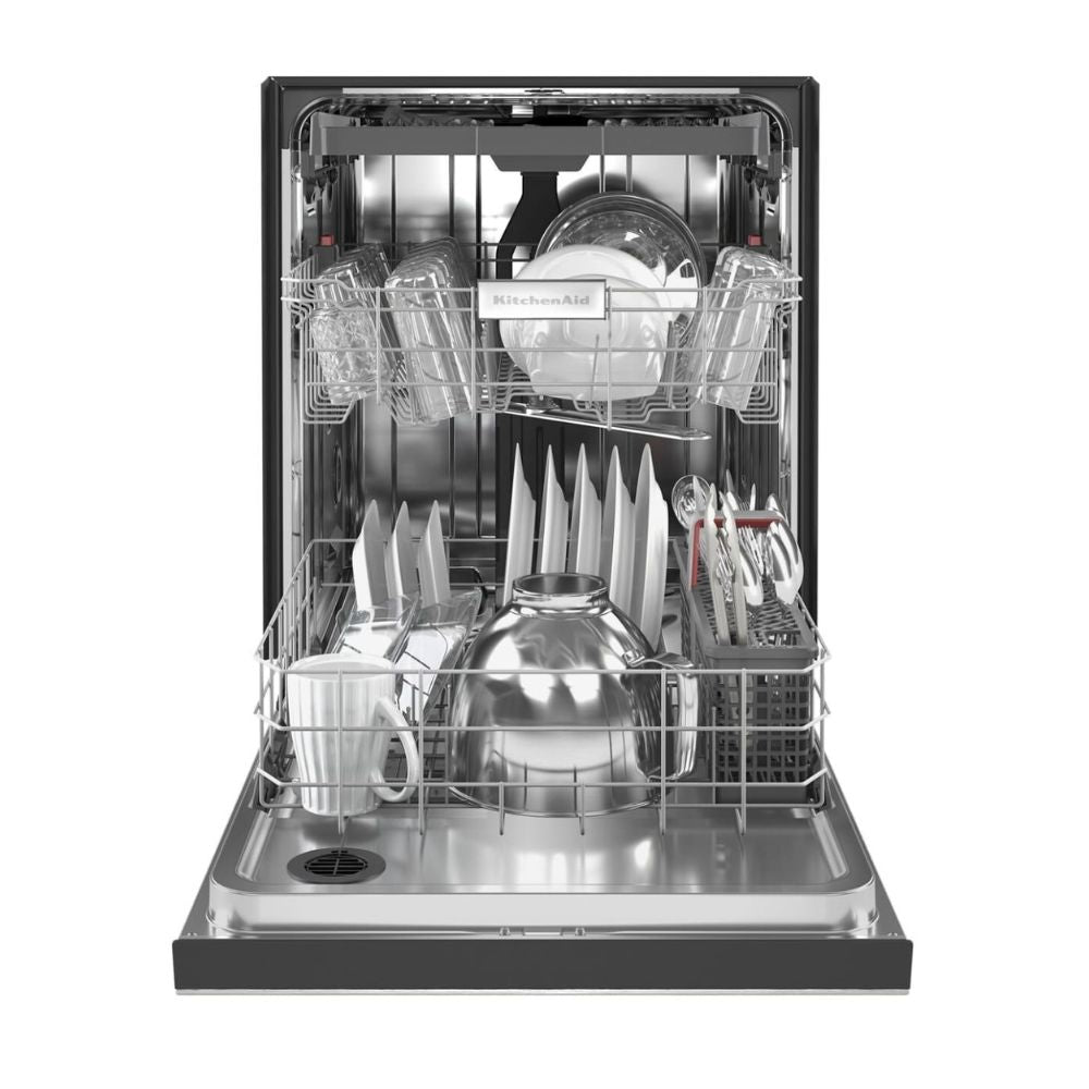 KitchenAid KDFE204KPS – 24‑Inch Built-In Dishwasher with 13‑Place Setting Capacity, 39 dBA Quiet Operation, 5 Wash Cycles + Options, Triple Filtration System, Stainless Steel Interior, PrintShield™ Stainless Steel, Heated Dry, Energy Star® Certified.