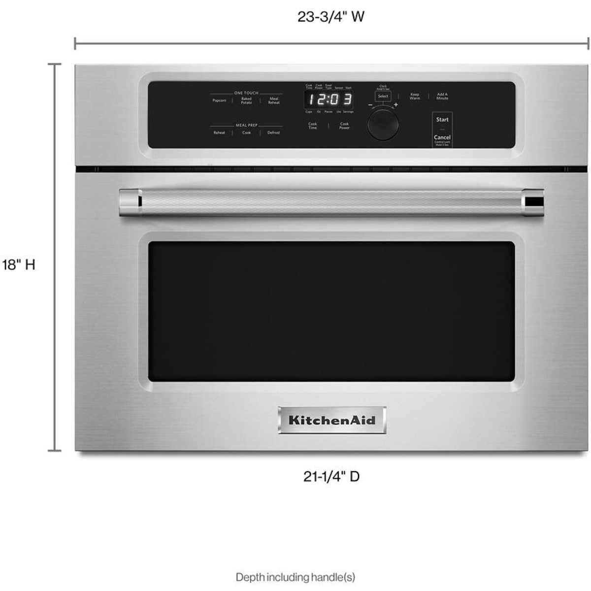 24 Inch Built-In Microwave Oven with 1.4 cu. ft. Capacity, 1000 Watt Cooking, Stainless Steel Cavity, Halogen Interior Light, Clock, Precision Touch Controls, Keep Warm, Popcorn, Baked Potato, and Trim Kits Included