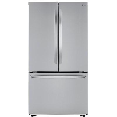 LFCC22426S LG 22 cu. ft. French Door Counter-Depth Refrigerator with Smart Cooling™ in Stainless Steel
