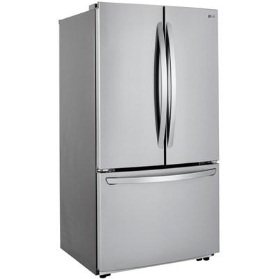LFCC22426S LG 22 cu. ft. French Door Counter-Depth Refrigerator with Smart Cooling™ in Stainless Steel