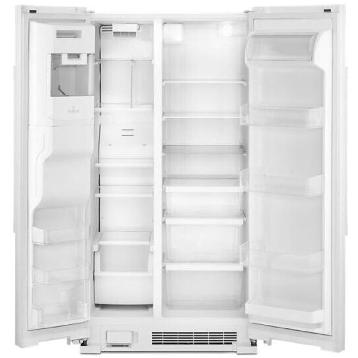 MSS25C4MGZ - 36 Inch Freestanding Side by Side Refrigerator with 24.5 Cu. Ft. Total Capacity, Fingerprint Resistant, Soft Freeze Bin, Ice Maker, External Ice/Water Dispenser, EveryDrop™ Water Filter, and ADA Compliant: Stainless Steel