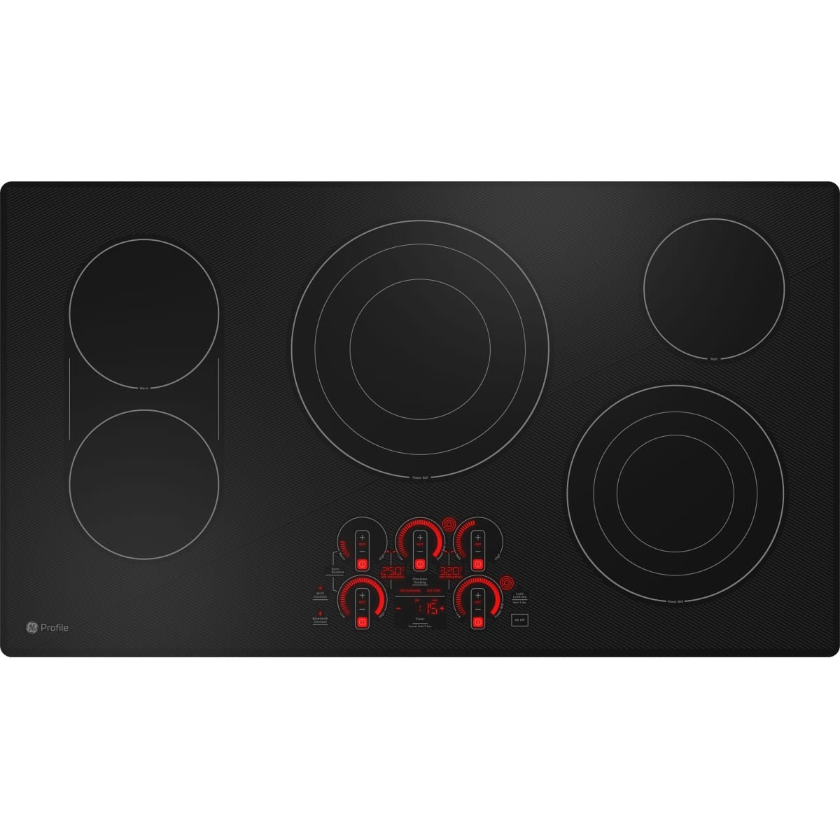PEP9036DTBB GE Profile 36-inch Built-In Electric Cooktop with Glide Touch Controls and Power Boil – Black