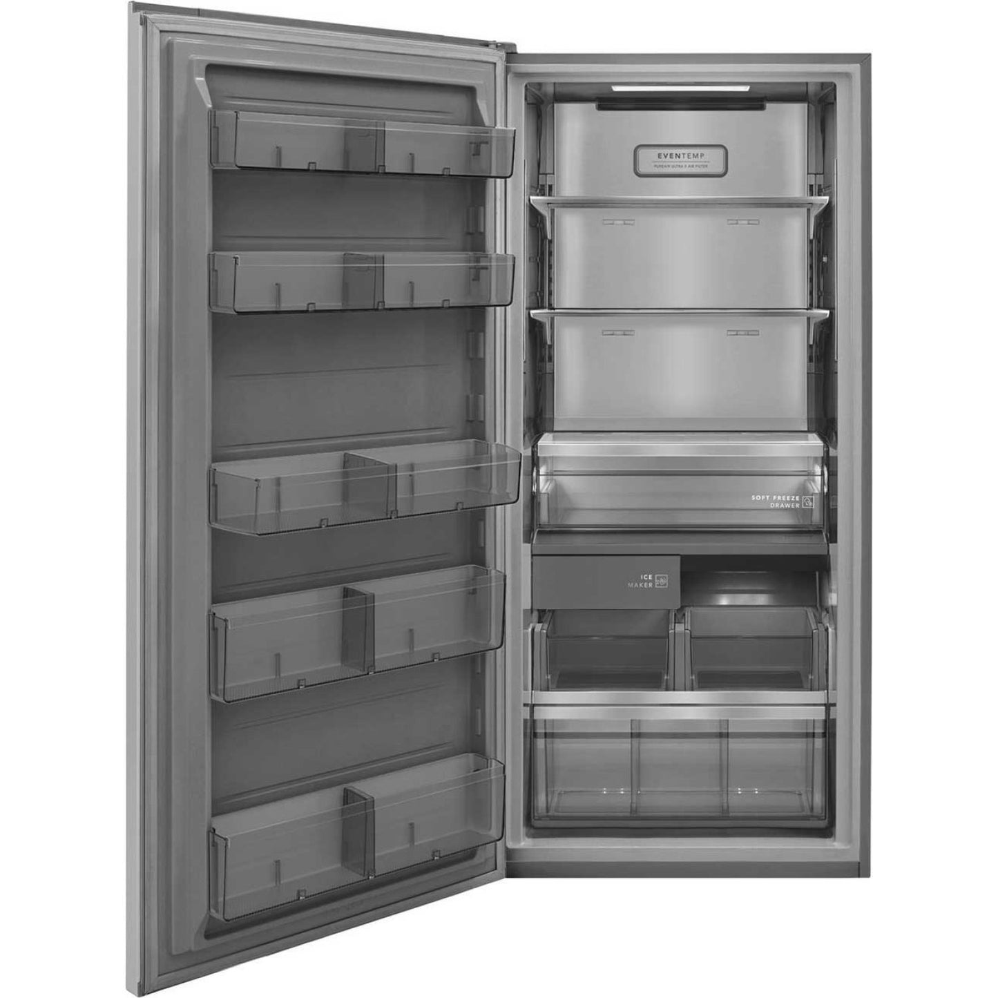 PRDF1922AF Frigidaire Professional 19 cu. ft. Single-Door Freezer Column with EvenTemp™ Cooling, SpaceWise® Organization, CrispSeal® Crispers, Sabbath Mode, Door Alarm (Stainless Steel)