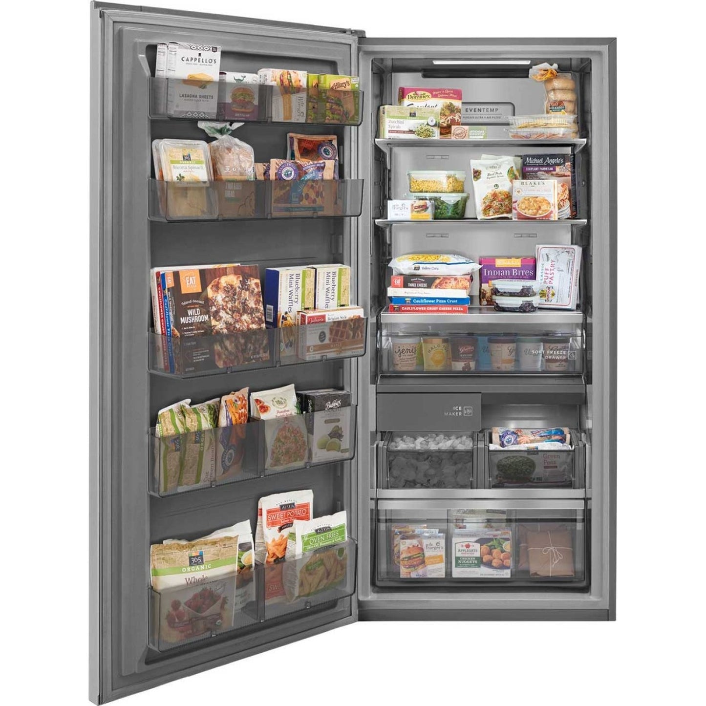 PRDF1922AF Frigidaire Professional 19 cu. ft. Single-Door Freezer Column with EvenTemp™ Cooling, SpaceWise® Organization, CrispSeal® Crispers, Sabbath Mode, Door Alarm (Stainless Steel)