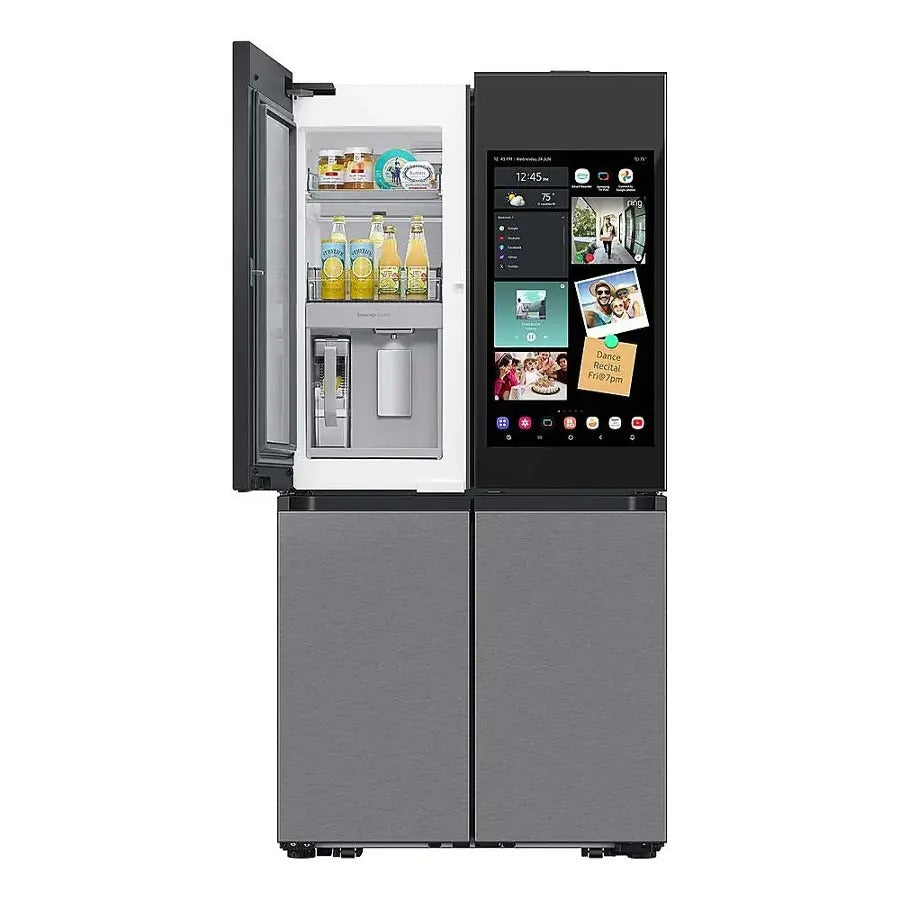 RF29DB9900QDAA Samsung Bespoke 29 cu. ft. 4-Door Flex French Door Refrigerator with AI Family Hub+, AI Vision Inside, Convertible Lower Right Storage, and Beverage Center