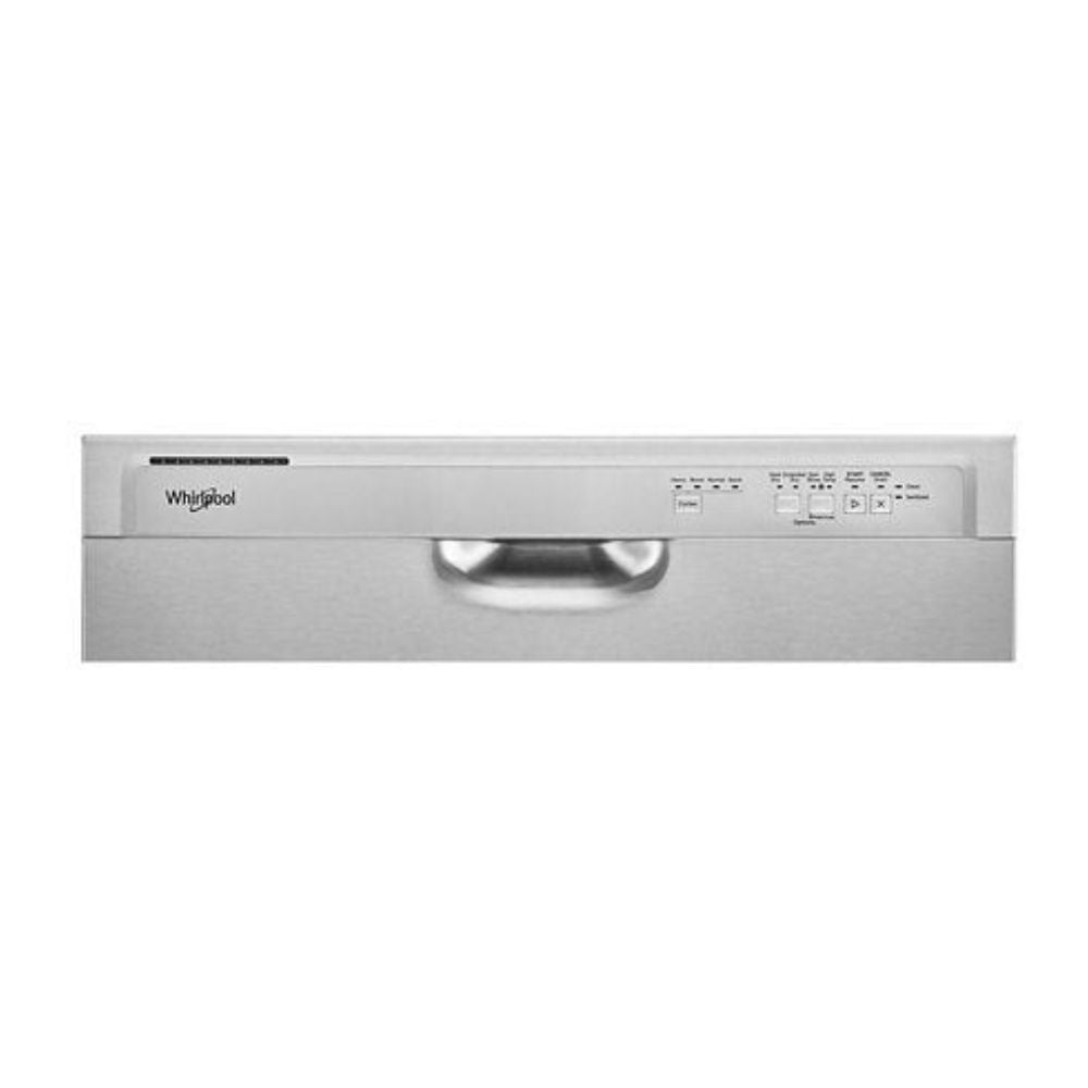 WDF341PAPM - Whirlpool 24" Dishwasher with 3 Wash Cycles, 12 Place Settings, Soil Sensor, Heated Dry (Monochromatic Stainless Steel)