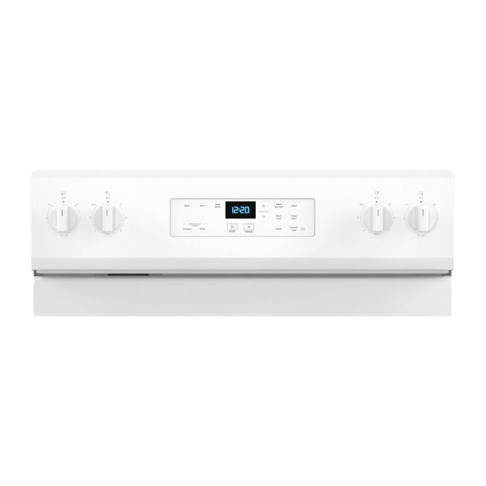 WFES3030RW - Whirlpool 5.3 cu. ft. Electric Range with 4 Radiant Elements, Upswept Ceramic Glass Cooktop, Storage Drawer (White)