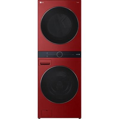 WKEX200HRA LG WashTower™ 4.5 cu. ft. Front Load Washer and 7.4 cu. ft. Electric Dryer in Wild Cherry Red