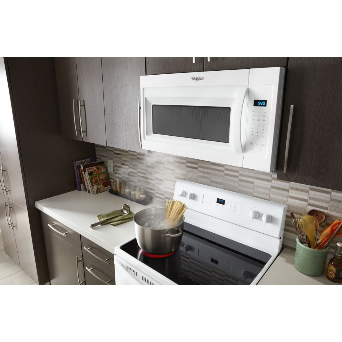 WMH31017HW Whirlpool 1.7 cu. ft. Over-the-Range Microwave with Microwave Presets and 2-Speed Fan