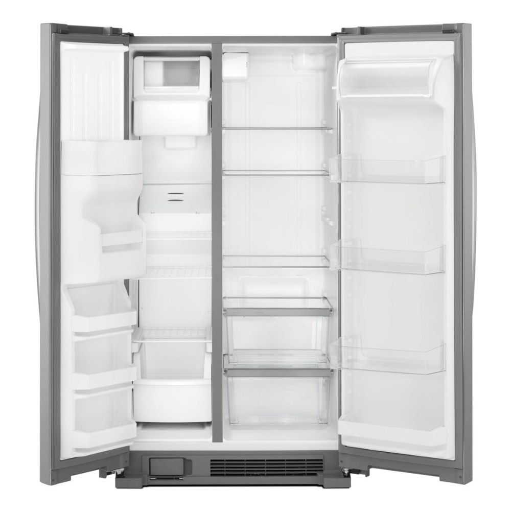 WRS331SDHM - Whirlpool 21 cu. ft. Side-by-Side Refrigerator with Frameless Glass Shelves, Gallon Door Storage, LED Interior Lighting (Fingerprint Resistant Stainless Steel)
