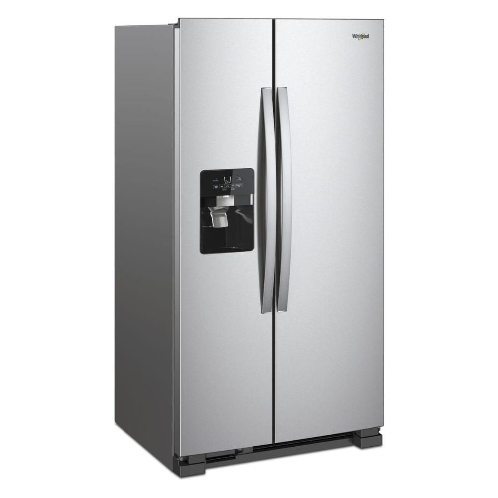WRS331SDHM - Whirlpool 21 cu. ft. Side-by-Side Refrigerator with Frameless Glass Shelves, Gallon Door Storage, LED Interior Lighting (Fingerprint Resistant Stainless Steel)