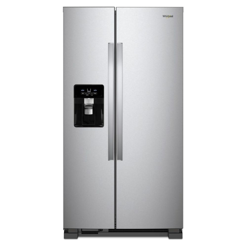 WRS331SDHM - Whirlpool 21 cu. ft. Side-by-Side Refrigerator with Frameless Glass Shelves, Gallon Door Storage, LED Interior Lighting (Fingerprint Resistant Stainless Steel)