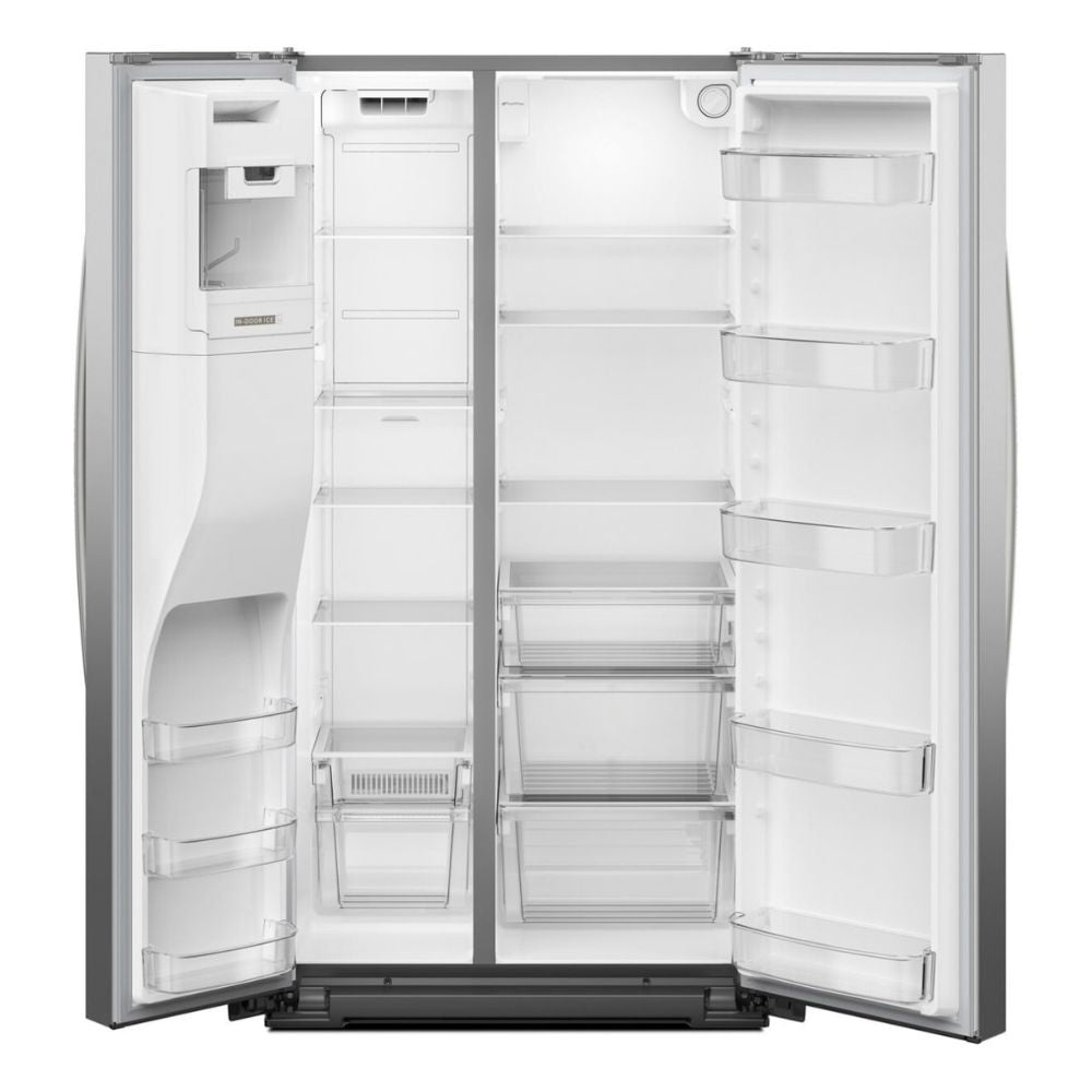 WRSC5536RZ - Whirlpool 24.5 cu. ft. Side-by-Side Refrigerator with Dual Pad External Ice & Water Dispenser, Adjustable Storage (Fingerprint Resistant Stainless Steel)